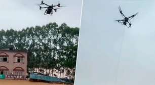 Na China, o drone que entrega o seu pedido e o drone que o retira de uma enchente são, às vezes, o mesmo drone