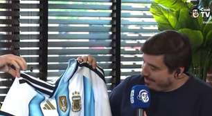 Após críticas nas redes sociais, narrador da CazéTV recebe camisa da Argentina; veja