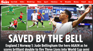 "Quando se tem Jude Bellingham sempre há uma chance"; confira a repercussão internacional da classificação da Inglaterra