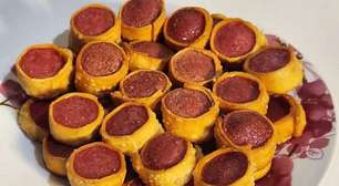 Salgado de 2 ingredientes muito rápido de preparar, um petisco surpreendente e econômico