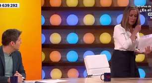 Apresentadora se diz humilhada, chora e abandona programa ao vivo: "Prefiro comer m"