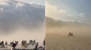 Rajadas de até 100km/h em praia da França fazem temperaturas cair 15ºC em uma hora