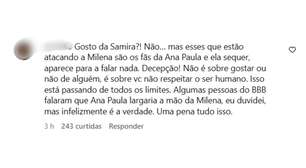 Ana Paula Renault é detonada na web após Tia Milena receber ataques: 'Decepção'