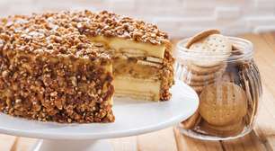Torta de Biscoito Maria com Doce de Leite: Receita Simples e Irresistível