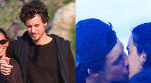 Deu match: Bruna Marquezine e Shawn Mendes combinam roupas e trocam beijo apaixonado em 2º dia de praia consecutivo; fotos