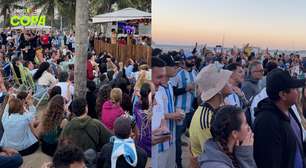 Torcedores argentinos ficam perplexos enquanto brasileiros celebram gol da Inglaterra em Copacabana
