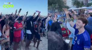 Brasileiros provocam torcedores argentinos em Copacabana e escutam que 'Maradona é maior que Pelé'