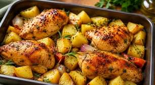 Frango assado com batata: receita saudável, prática e cheia de sabor para o dia a dia