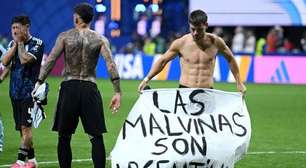 Governo das Ilhas Malvinas pede para Fifa punir Argentina por faixa