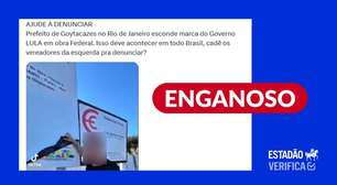 Placa de obra federal em Campos dos Goytacazes foi coberta por causa da legislação eleitoral