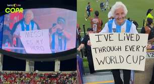 Fã de Messi de 99 anos acompanha todos os jogos da Argentina e ganha presente do jogador