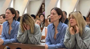 Carolina Dieckmmann se emociona em missa de um ano da morte de Preta Gil e comove fãs