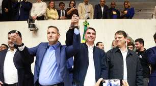Com clima de Copa, Federação União-PP de SP declara apoio a Flávio Bolsonaro e oficializa Derrite ao Senado