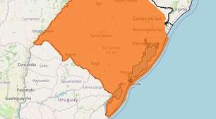Inmet emite alerta de perigo para tempestades e ventos de até 100 km/h em todo o RS