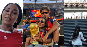 É assim o jardim de Sheila Ebana, mãe de Lamine Yamal, campeão do mundo pela Espanha: piscina redonda, varanda grande e um pequeno campo de futebol para Keyne