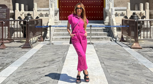 Monocromia, gravata e 'tênis feio': 7 looks da mala de viagem de Patrícia Poeta na China