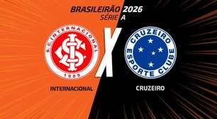 Internacional x Cruzeiro: onde assistir, escalações e arbitragem
