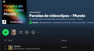Spotify estreia parada de clipes: Shakira lidera com "Dai Dai"