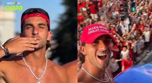 Herói da Espanha na final, Ferran Torres usa boné com frase de Trump 'adaptada' em festa em Madri