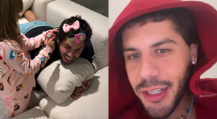 Zé Felipe emociona ao mostrar reencontro com os filhos após viagem de Virginia