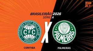 Coritiba x Palmeiras, AO VIVO, com a Voz do Esporte, às 18h