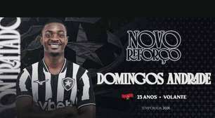 Botafogo anuncia contratação do volante Domingos Andrade