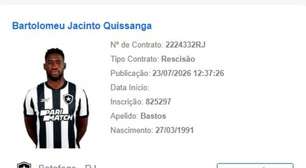 Botafogo rescinde com Bastos, campeão em 2024