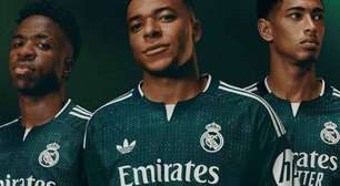 Real Madrid lança camisa reserva na cor verde para a temporada 2026/27