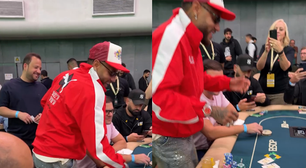 Neymar ganha mão em torneio de pôquer e viraliza com dancinha; jogador foi eliminado da competição