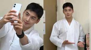 Cha Eun-woo surpreende com visual diferente em rara aparição no exército