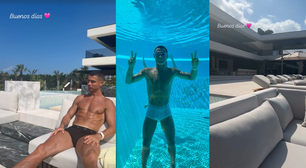 Cristiano Ronaldo curte férias em mansão de luxo avaliada em R$ 347 milhões