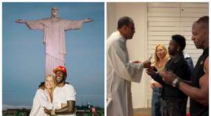 Saiba por que Vini Jr. e Virginia visitaram o Cristo Redentor e receberam a bênção de um padre