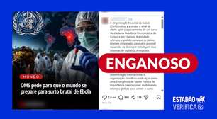OMS não disse para o mundo se preparar para 'surto brutal' de ebola