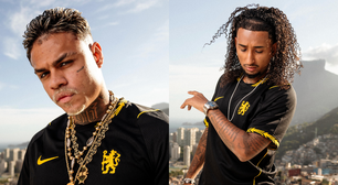 Com astros do funk e rap carioca, Chelsea lança nova camisa em campanha no RJ; veja as fotos