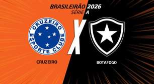 Cruzeiro x Botafogo: onde assistir, escalações e arbitragem