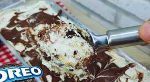Sorvete trufado de Oreo incrivelmente cremoso e super fácil de preparar, para fazer a alegria da criançada