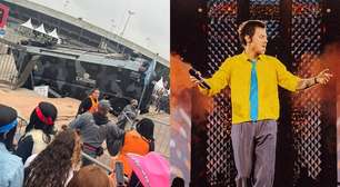 Vídeo: Chão cede no Morumbis antes de show de Harry Styles e 'engole' carro da Tropa de Choque