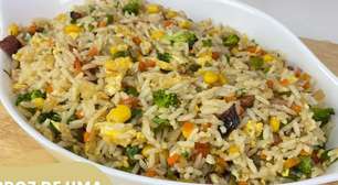Arroz de uma panela só bem temperado e completo, para uma refeição prática, rápida e deliciosa