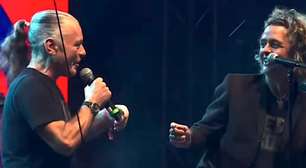 Billie Joe Armstrong toca Bowie com Bruce Dickinson em show