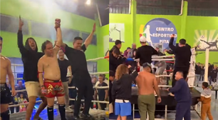 Fãs de advogado de famosos invadem ringue e causam tumulto em evento luta beneficente
