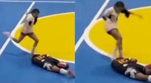Jogadora chuta cabeça de adversária em partida de futsal em Fortaleza; polícia investiga lesão corporal