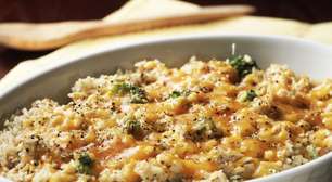 Receita fácil: Arroz de forno com queijo e presunto pronto em 40 minutos