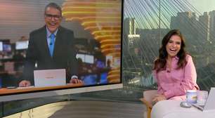 Hélter Duarte passa vergonha ao vivo na Globo e Sabina Simonato debocha: 'Demais'