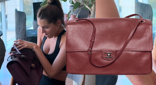 Aos 28 anos, Sasha Meneghel ganha de aniversário bolsa Chanel da coleção Primavera-Verão 2026 de couro no tom borgonha avaliada em R$ 80 mil; achei na Shein modelo semelhante ao presente da filha da Xuxa por menos de R$ 130