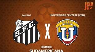 Santos x Universidad Central, AO VIVO, com a Voz do Esporte, às 20h