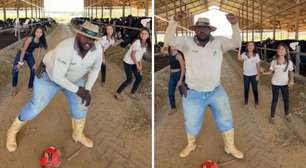 'Jorgim Agroboy' viraliza com dança de Shakira, alcança 5 milhões de views e revela aprovação da patroa: 'Ela que me grava'