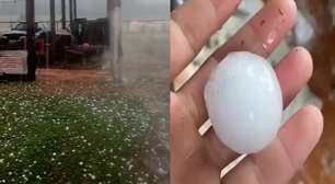 Tempestade de granizo danifica quase 500 casas no RS; vídeos mostram intensidade do gelo e destruição