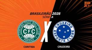 Coritiba x Cruzeiro: onde assistir, escalações e arbitragem