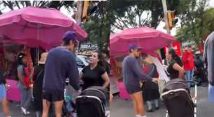 Harry Styles chama atenção de fã que se distraiu do filho para pedir foto com ele