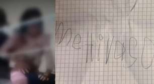 Menina de 7 anos é resgatada após pedir ajuda com mensagens em janela